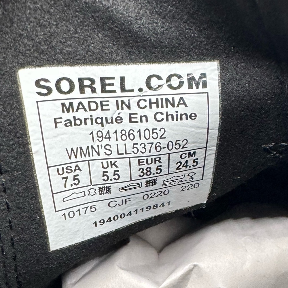 Sorel Women’s Joan of Artic Wedge II Chelsea Boots Colorblock Brown Black Sz 7.5 - Picture 10 of 10